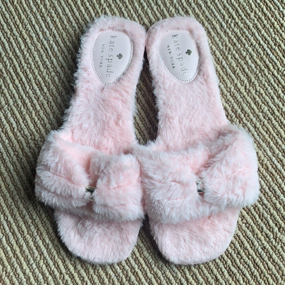 šKateāSpadeāfluffyĀ pinkāslippersā8 - Picture 3 of 7